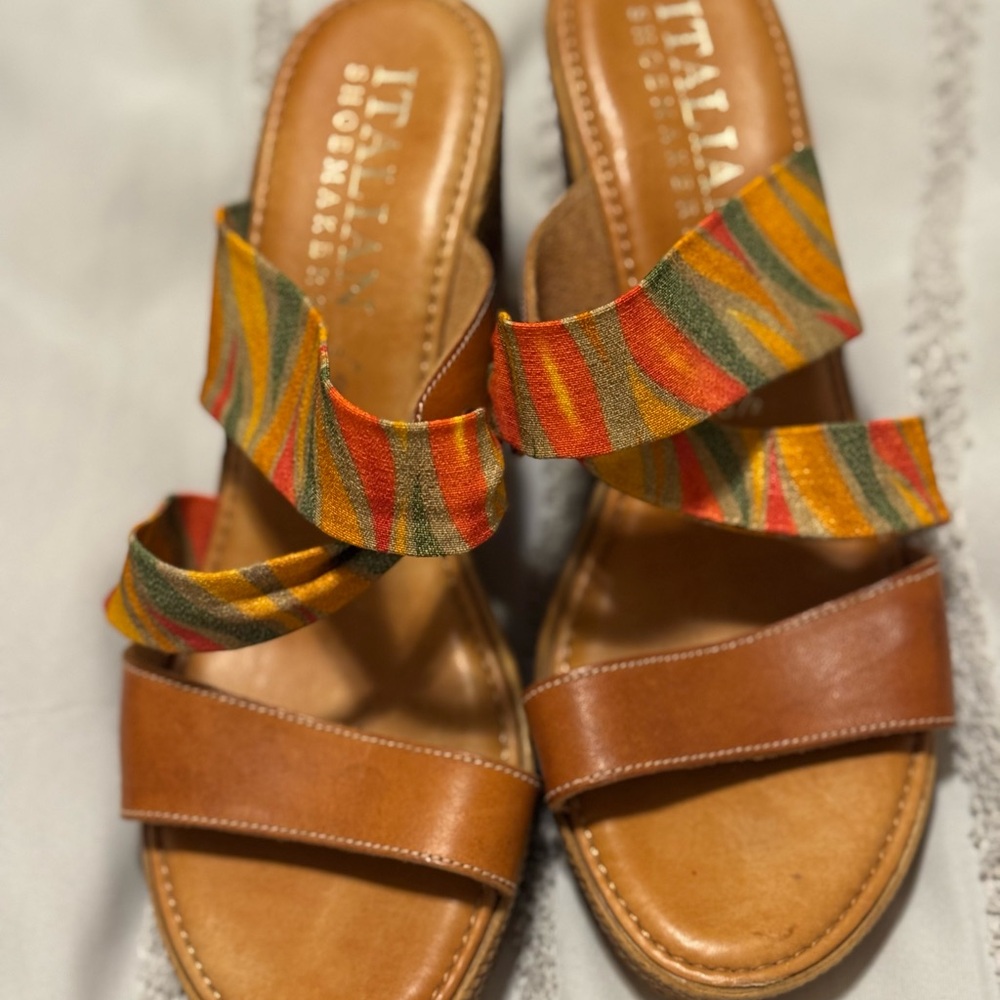 Italian Shoemakers Multicolor Strappy Sandals